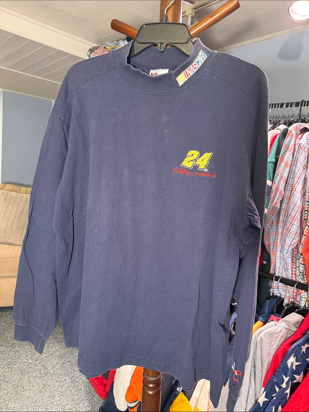Vintage Jeff Gordon Nascar Blue Turtleneck